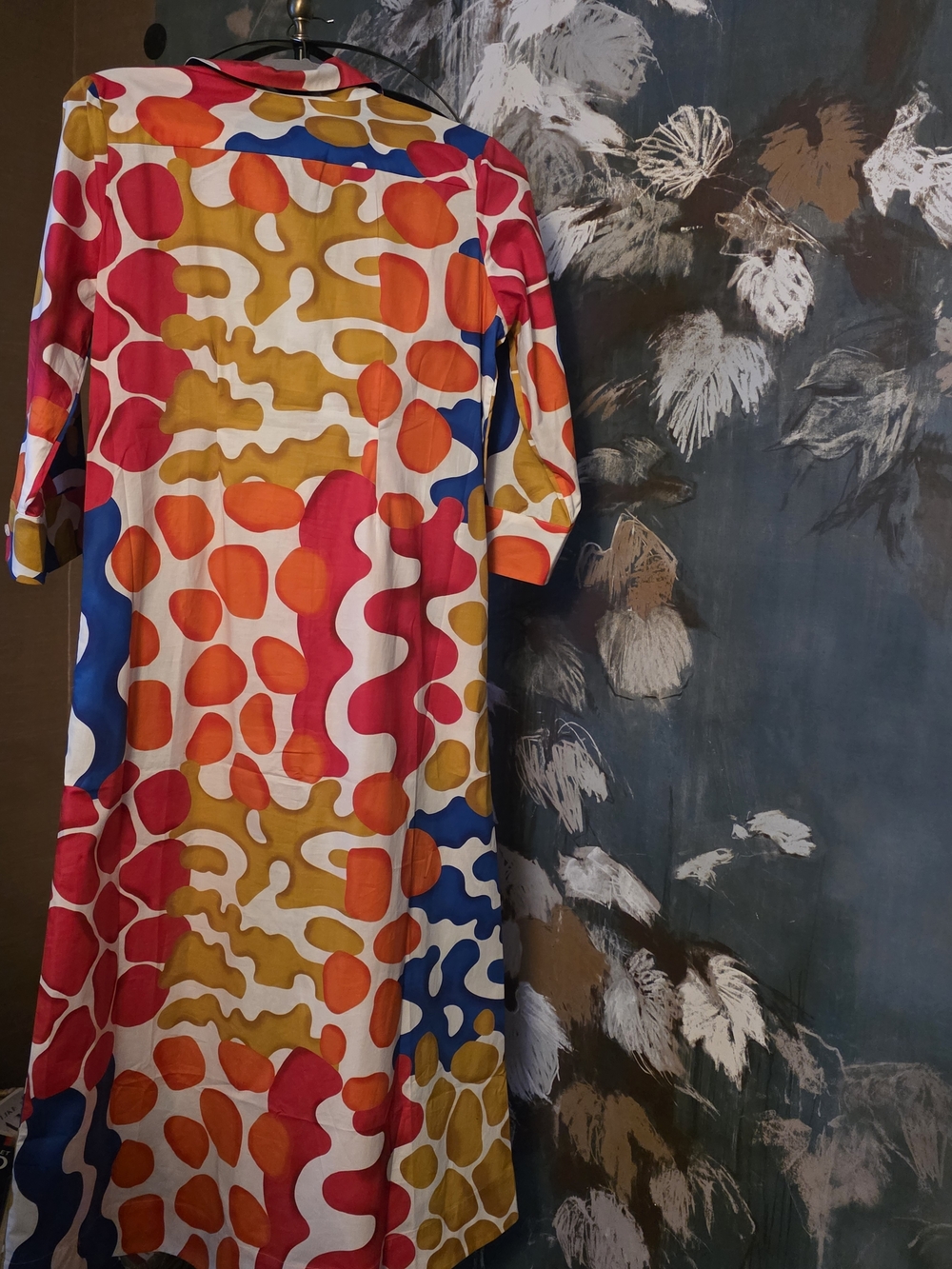Perlavera Vibrant Classic With A Twist Multicolor Patterned Shirt Dress - Picture 4 of 5